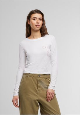 Mister Tee Damen Bow Oneliner Ladies Short Longsleeve MST247