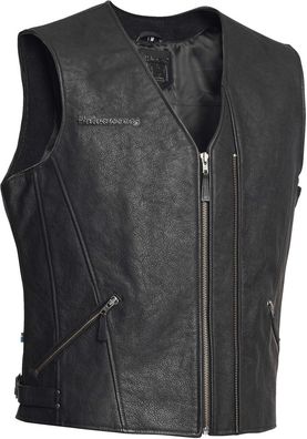 Halvarssons Motorrad Jacke Leather Vest Cut Black 710-58837000