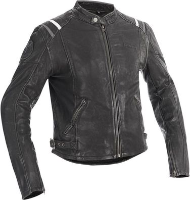 Halvarssons Motorrad Jacke Leather Jacket Skalltorp Black 710-22020400