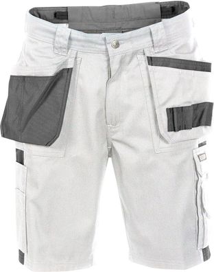 Dassy Zweifarbige Arbeitsshorts mit Holstertaschen Monza PESCO61 Weiß/Zementgrau
