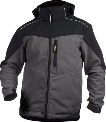 Dassy Zweifarbige Softshell-Jacke Jakarta PES21 Zementgrau/Schwarz