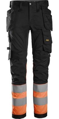 Snickers Workwear High-Vis Stretch Arbeitshose mit Holstertaschen Klasse 1