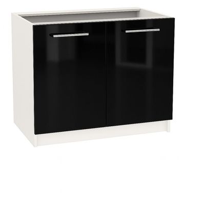 Unterschrank 80cm Schwarz Hochglanz SOFT CLOSE, SIENA, LINDA, PURE LINE