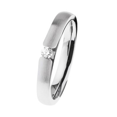 Ernstes DESIGN Ring R508.56 aus Edelstahl mit Brillant