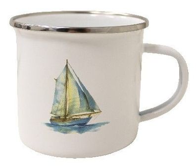 Becher Emaille Segelboot
