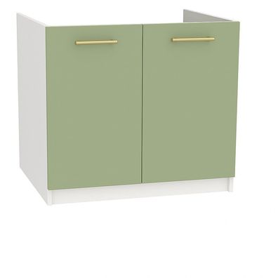 Spülenunterschrank 80cm Salbeigrün Matt SIENA, LINDA, PURE LINE, VERO