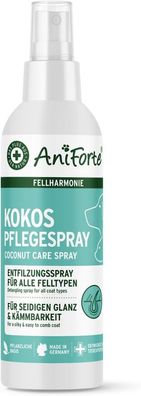 AniForte® Fellharmonie Pflegespray Kokos 200 ml für Hunde und Katzen Entfilzung