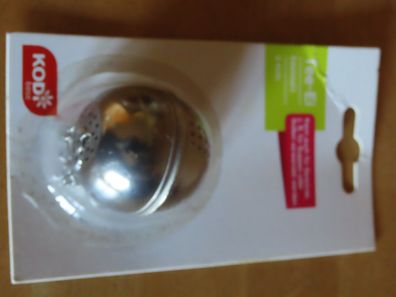 Teesieb Gewürzei Teeei Tee-Ei Metall an einer Kette Kodi/Original Verpackt