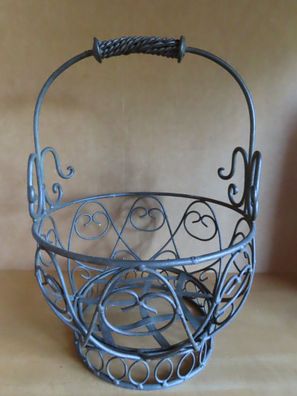 Korb Metallkorb braun ca 34 cm hoch x ca. 23,7 cm Ø