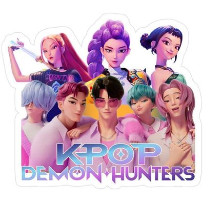 KPop Demon Hunters 14x10cm Essbar Tortenaufleger Torte Tortenbild Zuckerbild