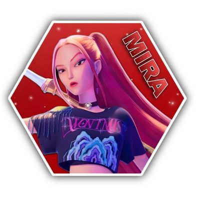 KPop Demon Hunters Essbar Mira Zuckermasse Tortenbild Tortenaufleger + 4 Muffin