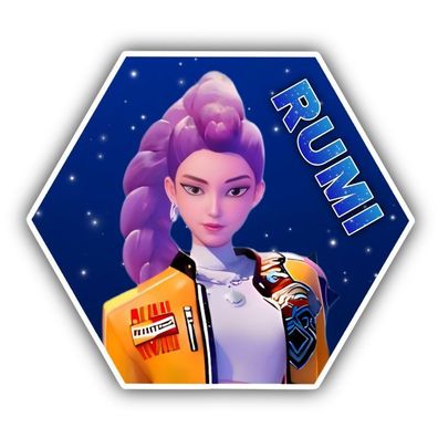 KPop Demon Hunters Essbar Rumi Zuckermasse Tortenbild Tortenaufleger + 4 Muffin