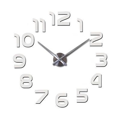 Wanduhr 3D XXL Moderne Wandtattoo Modernes Design Uhr Vintage 130 cm Retoo