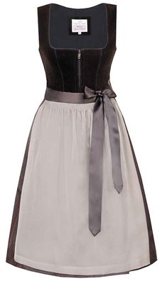 Dirndl Bidingen 65cm Länge lakritz
