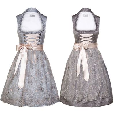 MarJo Dirndl Perla 58er Länge anthrazit oder bleu - Farbe: Anthrazit