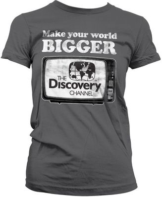 Discovery Channel Damen Make Your World Bigger Girly Tee DC-5-DC005-H82-16
