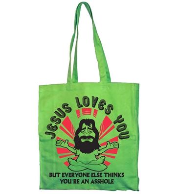 Hybris Jesus Loves You But Everybody Else Tote Bag SH-4-15106-H11-7