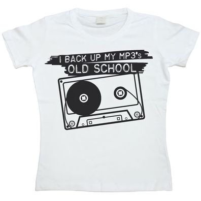 Tokigt Damen I Back Up My Mp3 S Oldschool Girly Tee SH-5-15275-H23-10