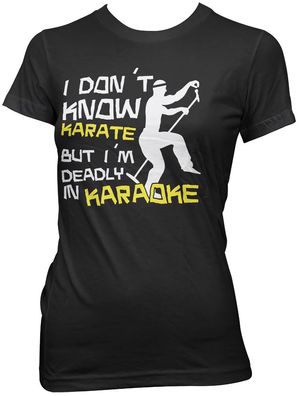 Tokigt Damen I'm Deadly In Karaoke Girly Tee SH-5-15309-H8-14