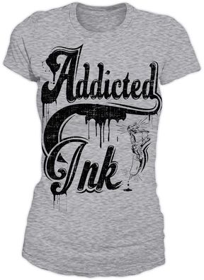 Tokigt Damen Addicted To Ink Girly T-Shirt SH-5-15748-H52-9