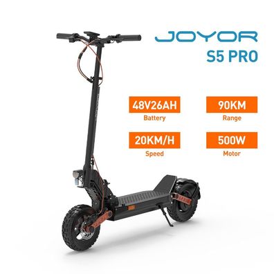 JOYOR S5PRO (ABE) Elektroroller für Erwachsene,500W Motor,48V26AH Akku,10 Zoll Reifen