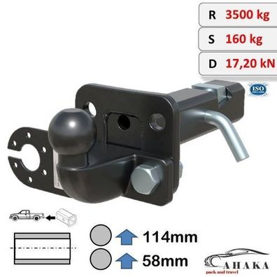 Adapter für Anhängerkupplung USA 2-Zoll AL-KO für Chrysler Voyager V 2008-2016