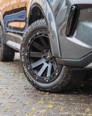 für Transit Custom V710 Delta 4x4 Hanma Rugged Felgen Satz 9x18 18 Zoll 6x120 schwarz