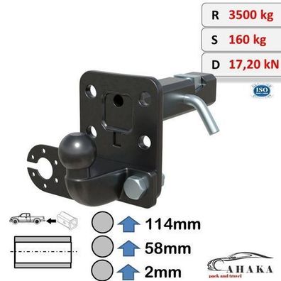AHK-Adapter 2-Zoll Einschub US-Aufnahme AL-KO für GMC Terrain I Bj. 2010-2017