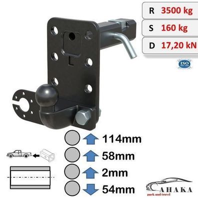 US-Adapter Anhängerkupplung 2-Zoll Einschub AL-KO für Pontiac Aztek 2000-2005