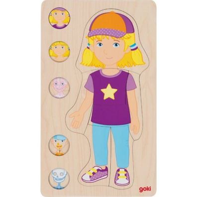 GOKI Mehrschichtiges Puzzle Menschlicher Körper Mädchen