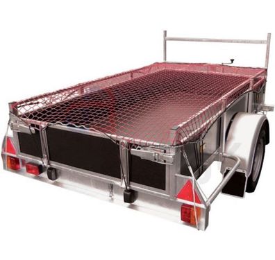 Anhängernetz Abdecknetz 2,5x4,5m Gummizug Transportnetz Containernetz