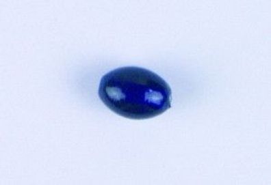 Glasperle oval - blau - 15x11 mm