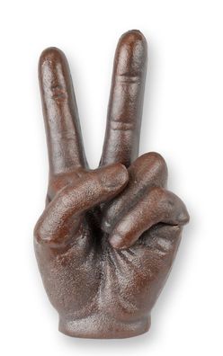Eine gusseiserne Skulptur einer Hand – im Rost-Look Replikat Retro Design Dekoration