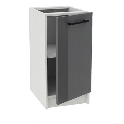 Unterschrank 30cm Grau Hochglanz SOFT CLOSE, SIENA, LINDA, PURE LINE, VERO