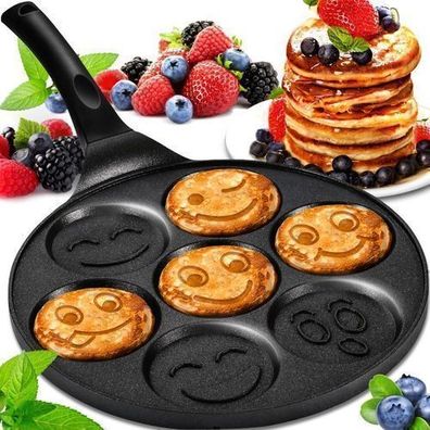 Pancake Pfanne Pfannkuchen Spiegeleipfanne mit 7 lustige KinderMotive Retoo
