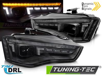 Halogen Upgrade LED Tagfahrlicht Scheinwerfer Set für Audi A5 Facelift 11-16 Schwarz