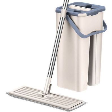 Wischmopp und Putzeimer Set für Nass mit Flacher Bodenwischer Bodenmopp Retoo
