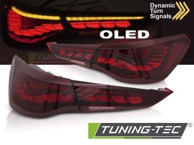 OLED Upgrade VOLL LED Rückleuchten Set für BMW 4er G22/G23 Coupe/Cabrio 20+ kirsch
