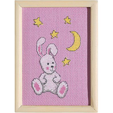 Stickpackung mit Rahmen für ein Babyzimmer-Bild - gezählter Kreuzstich
