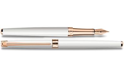 Caran d’Ache Füllfederhalter LEMAN SLIM Weiss Rosegold