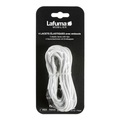 Lafuma 4 Gummischnüre mit Endkappen für Relaxliege 4er Set weiß LFM2322.0020