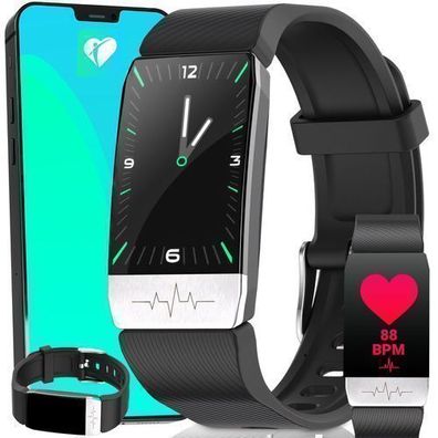 Smartwatch mit Telefonfunktion Anzeige 1,14" für Damen Herren Retoo