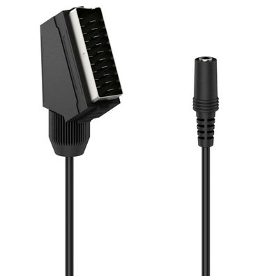 Hama Scart-Adapter Stecker 3,5mm Klinke Buchse AUX Kabel TV Kopfhörer Fernseher