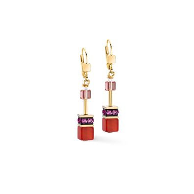 Coeur de Lion Ohrringe 4905-20-0316 GeoCUBE® Iconic Precious Festive Rot, Gold