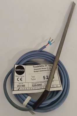 Samson Temperaturtauchfühler Typ 5209 mit PT 100 Messwiderstand 5209-9060