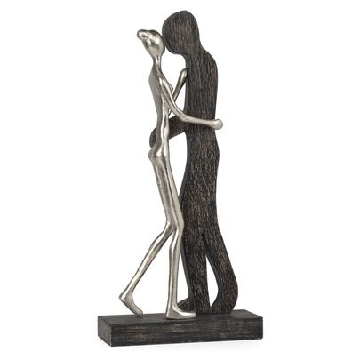 Skulptur Tänzer stehend 41x7x19cm Holzdeko Modern Wohnzimmer