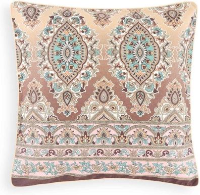 Bassetti Kissenhülle zu BW AT UNI Turchese 100% reiner Baumwollsatin Lizens/Zertif