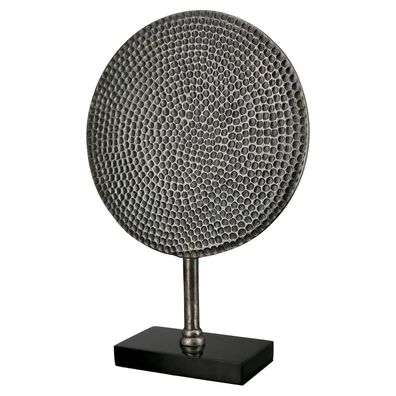 Gilde Skulptur, rund, "Round", Aluminium, silberfarben, VE 1, L. 10 cm, B. 30.5