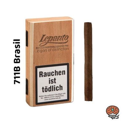 Lepanto 711 Brasil, 10 Zigarillos - Holzschachtel