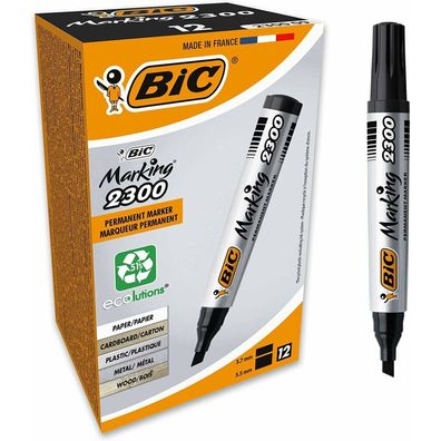 1 St. BIC MARKING® 2300 ECOlutions® Permanentmarker schwarz 3,7 - 5,5 mm